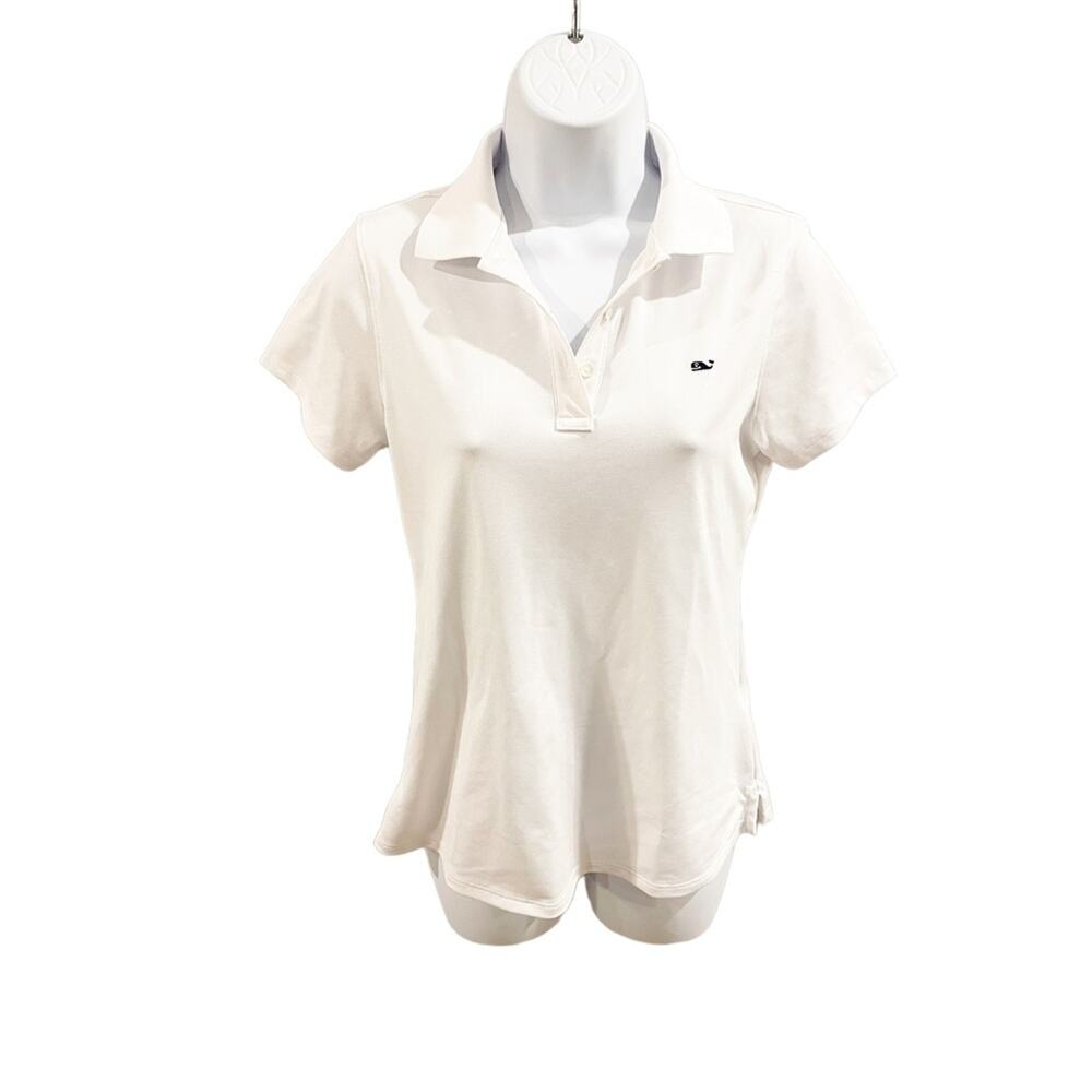 Vineyard Vines Classic White Short Sleeve Performance Polo Size XS
